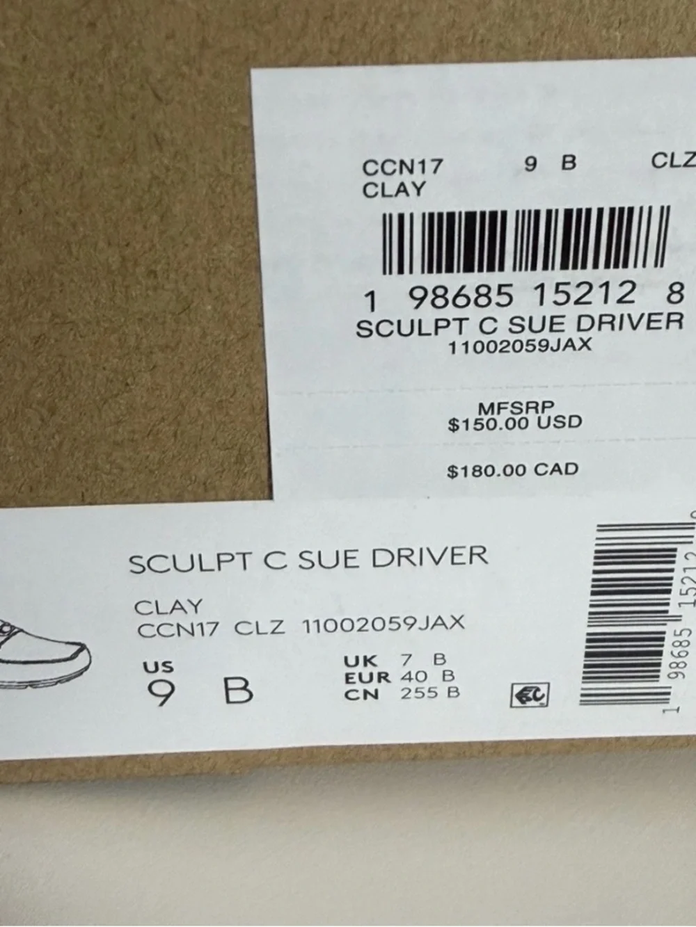 Women’s Coach Sculpt C Sue Driver in Clay, size 9, New in Box